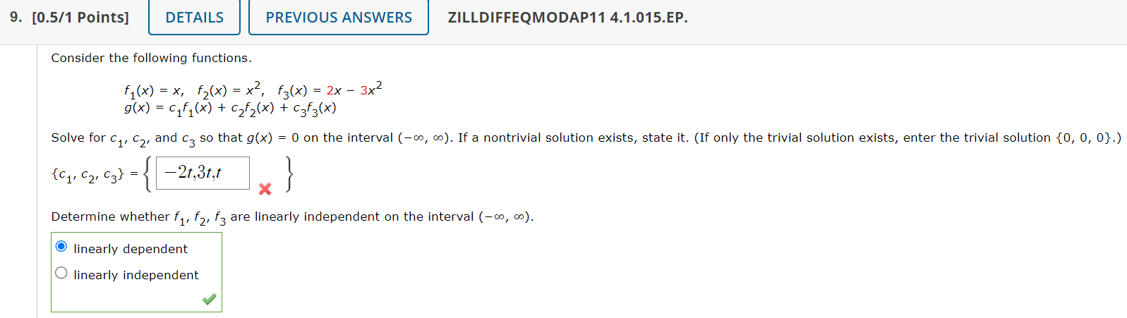 15. [0.5/1 Points] DETAILS PREVIOUS ANSWERS