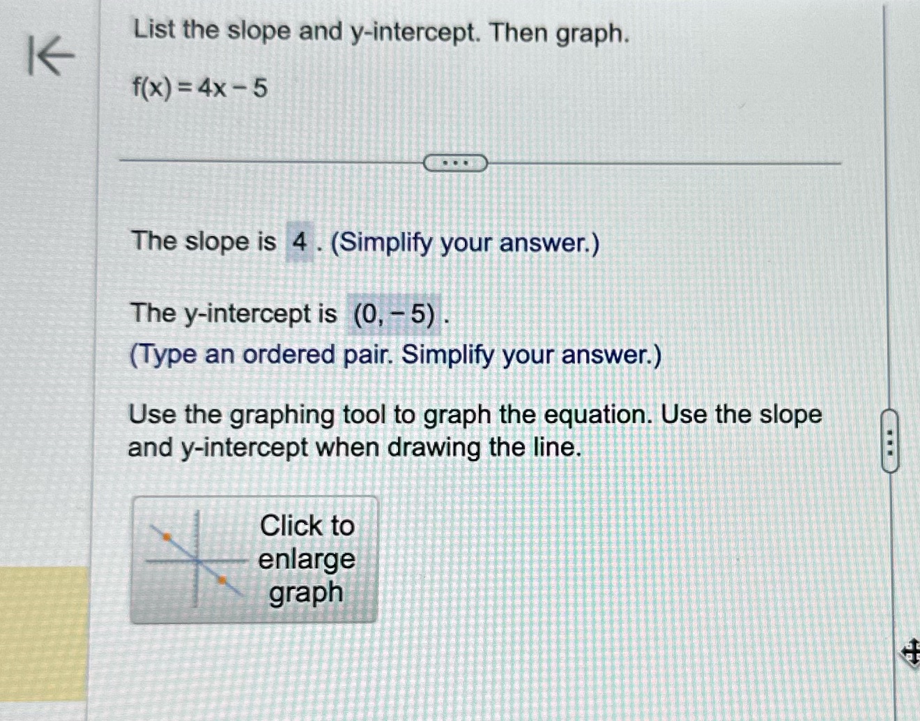 How do I graph this problem? List the slope and