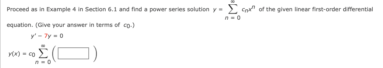 co Proceed as in Example 4 in Section 6.1 and