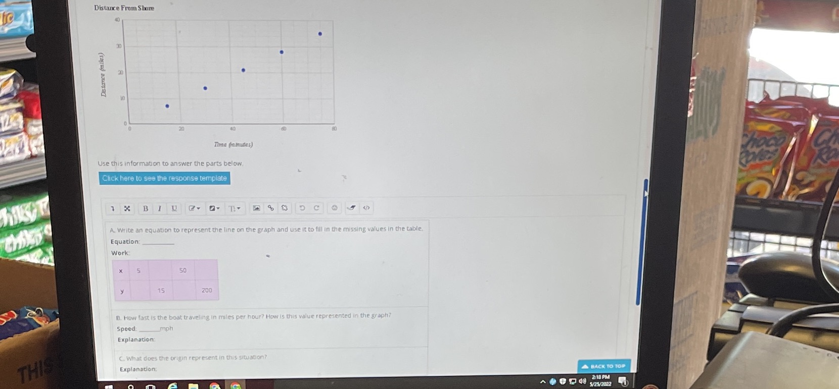 Distance From Shore 30 Destance (mikes) 20 10 20