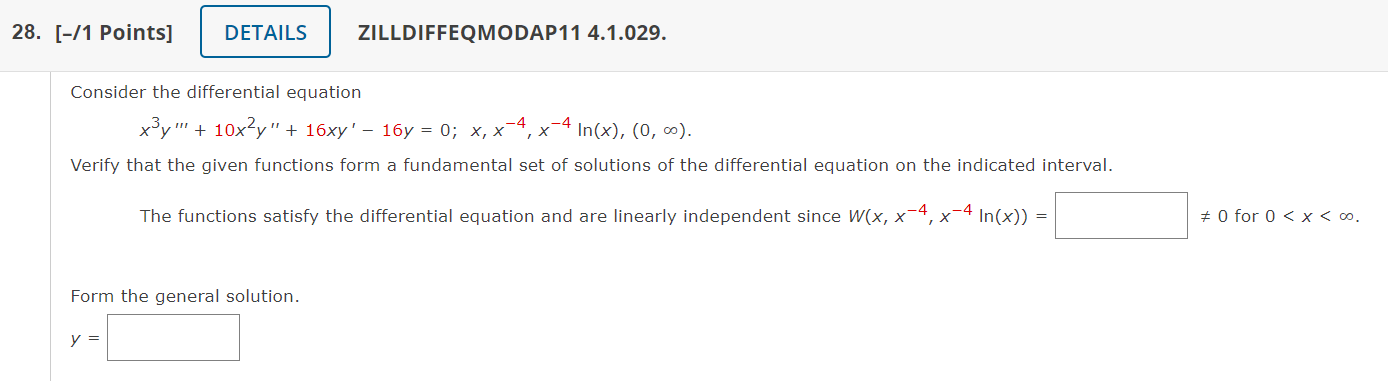 28. [11 Points] DETAILS ZILLDIFFEQMODAP11