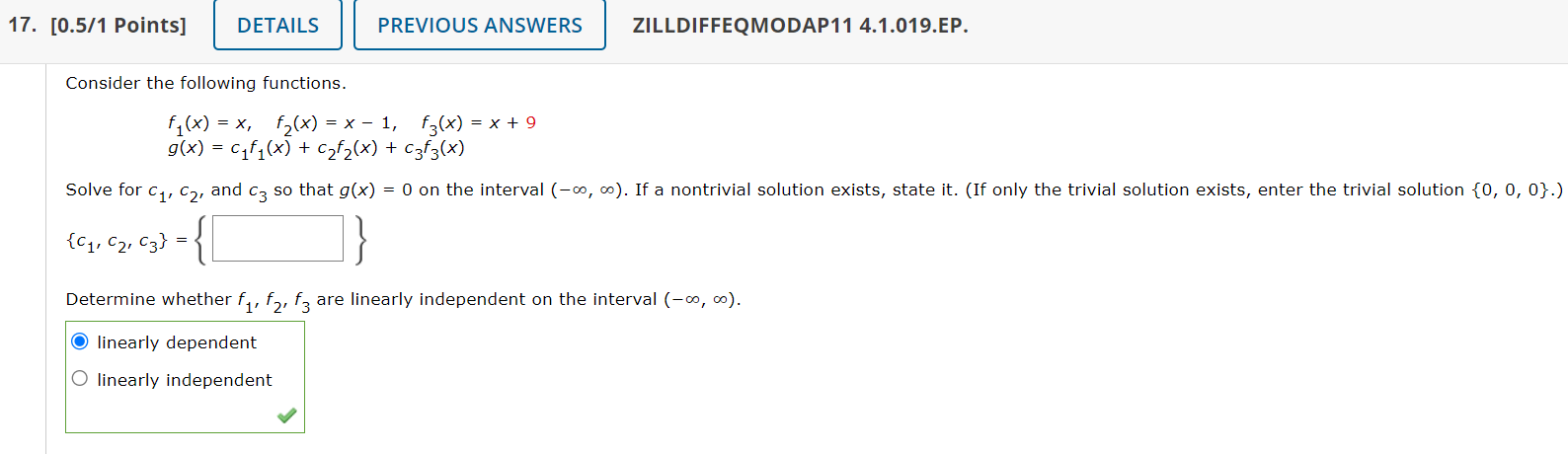 28. [11 Points] DETAILS ZILLDIFFEQMODAP11