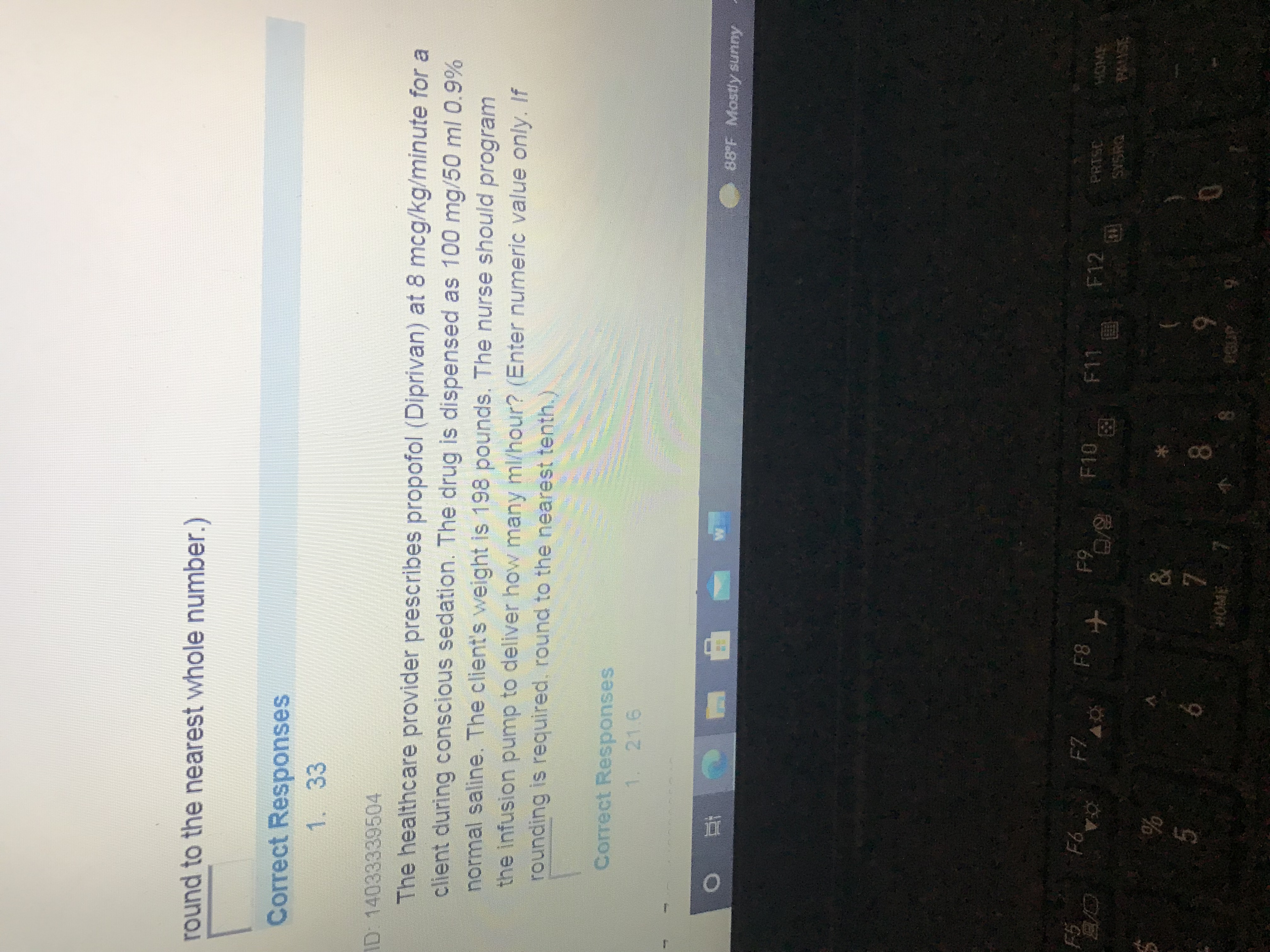 round to the nearest whole number.) Correct