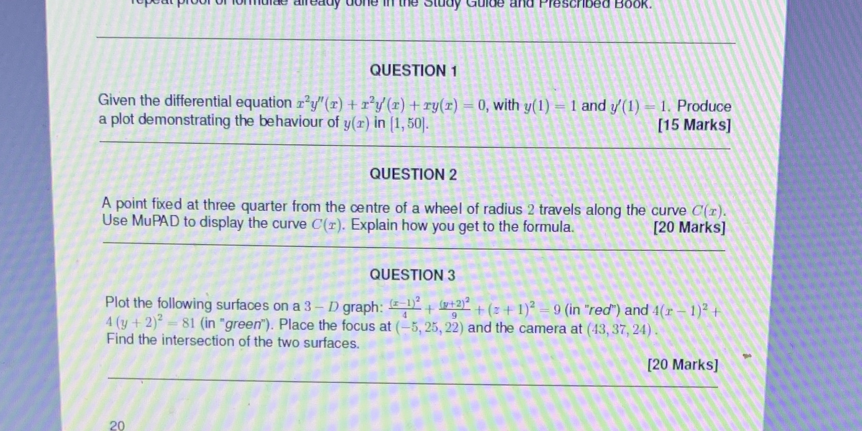 APM2616 anleady done in the study Guide and