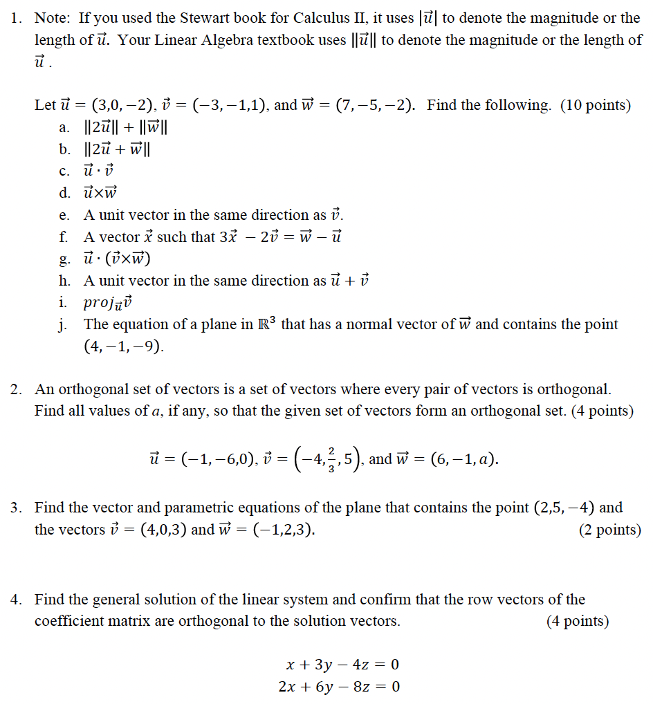 1. Note: Ifyou used the Stewart book for Calculus