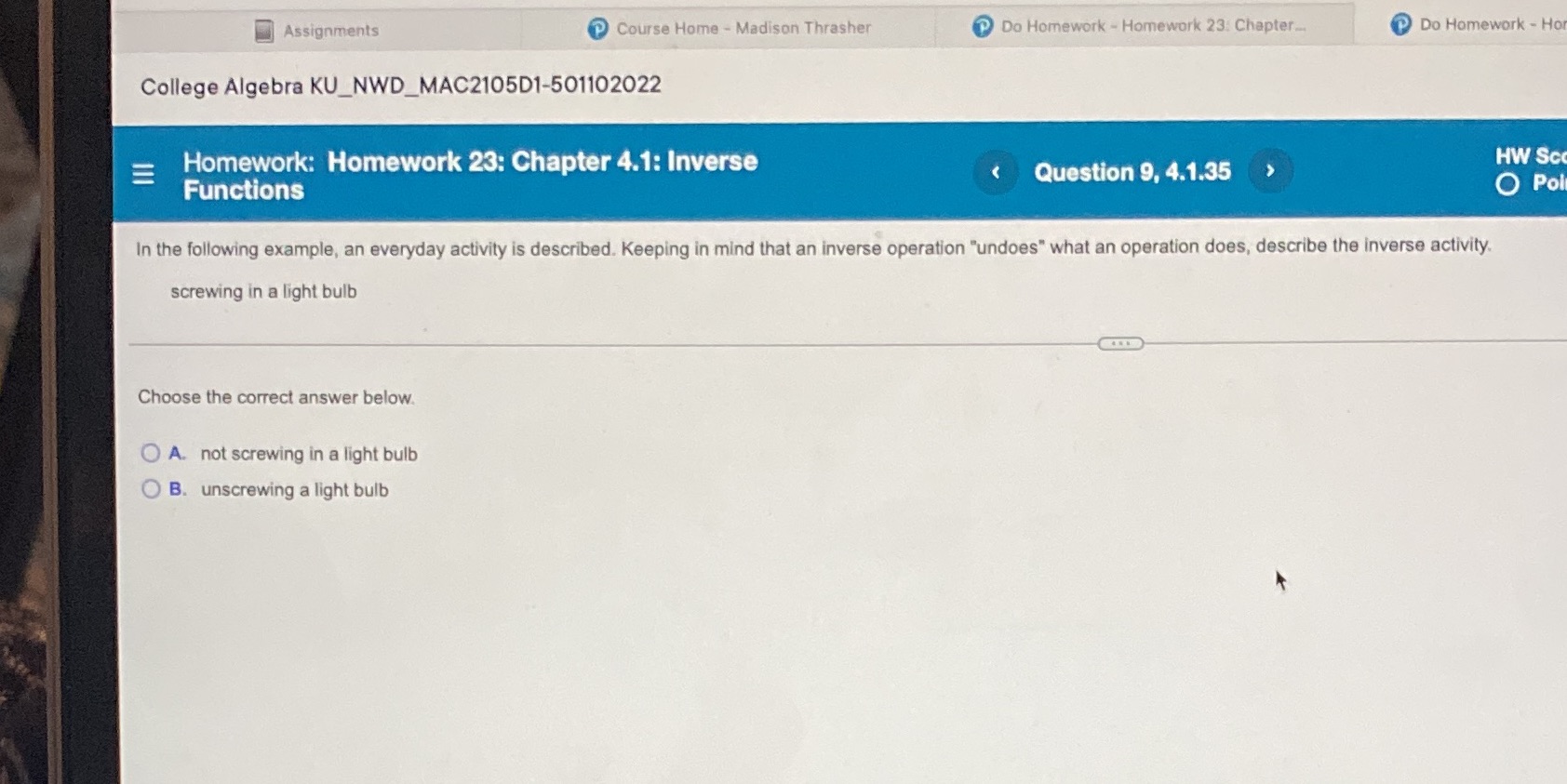 Assignments Course Home - Madison Thrasher Do