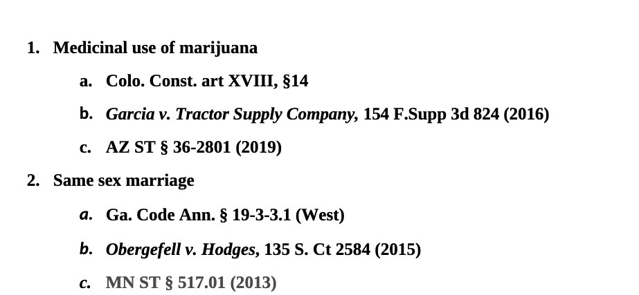 1. Medicinal use of marijuana a. Colo. Const. art