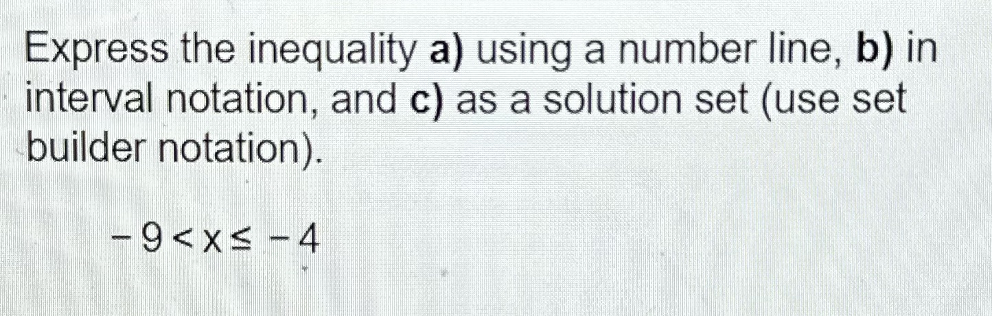 I just need C) as a solution set Express the
