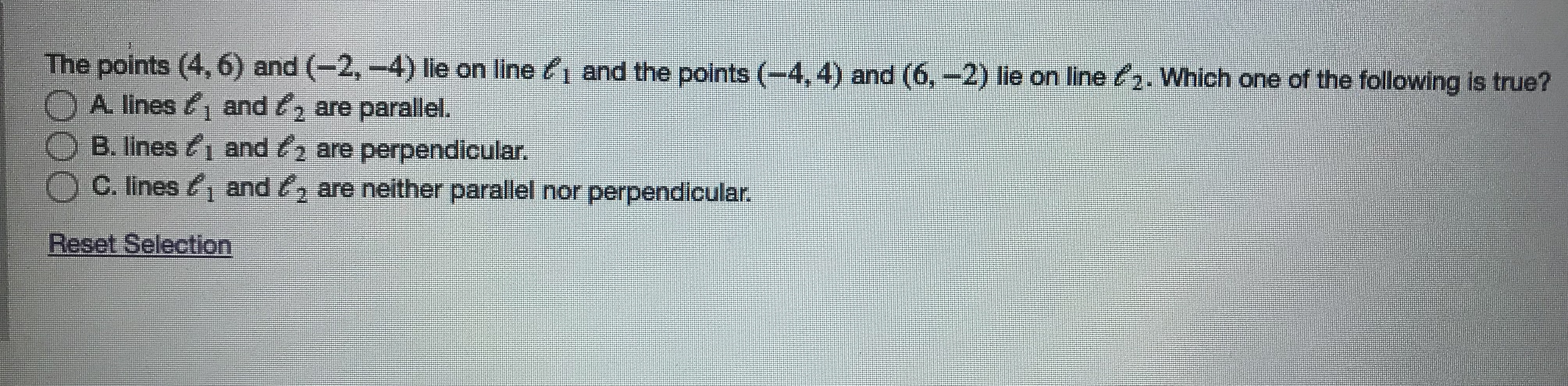What the answer? The points (4, 6) and (-2, -4)