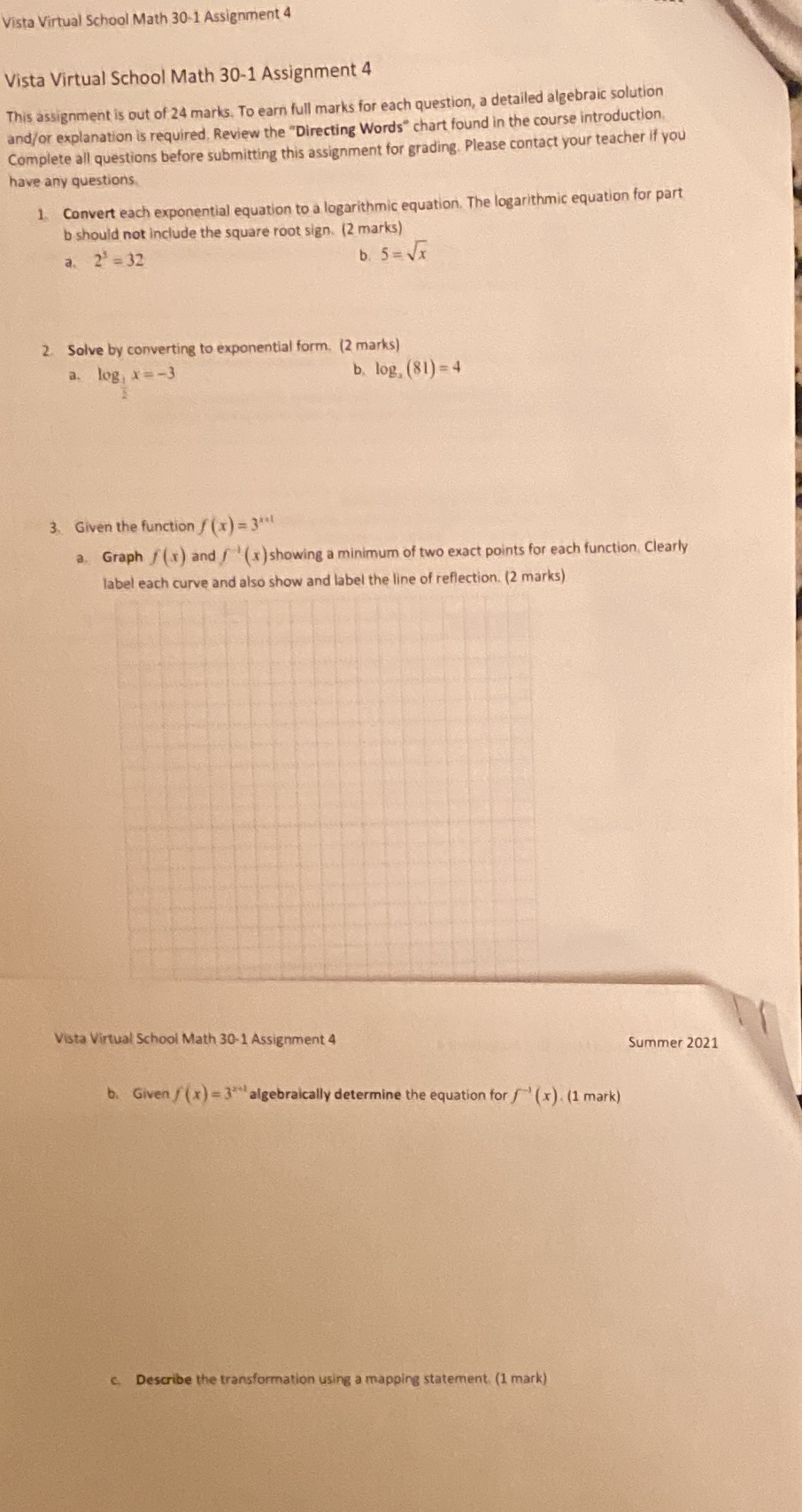 could you write it out on paper it makes it