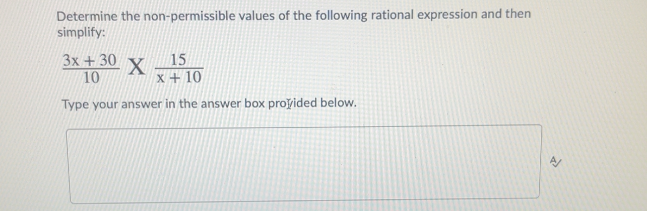 Determine the non-permissible values of the