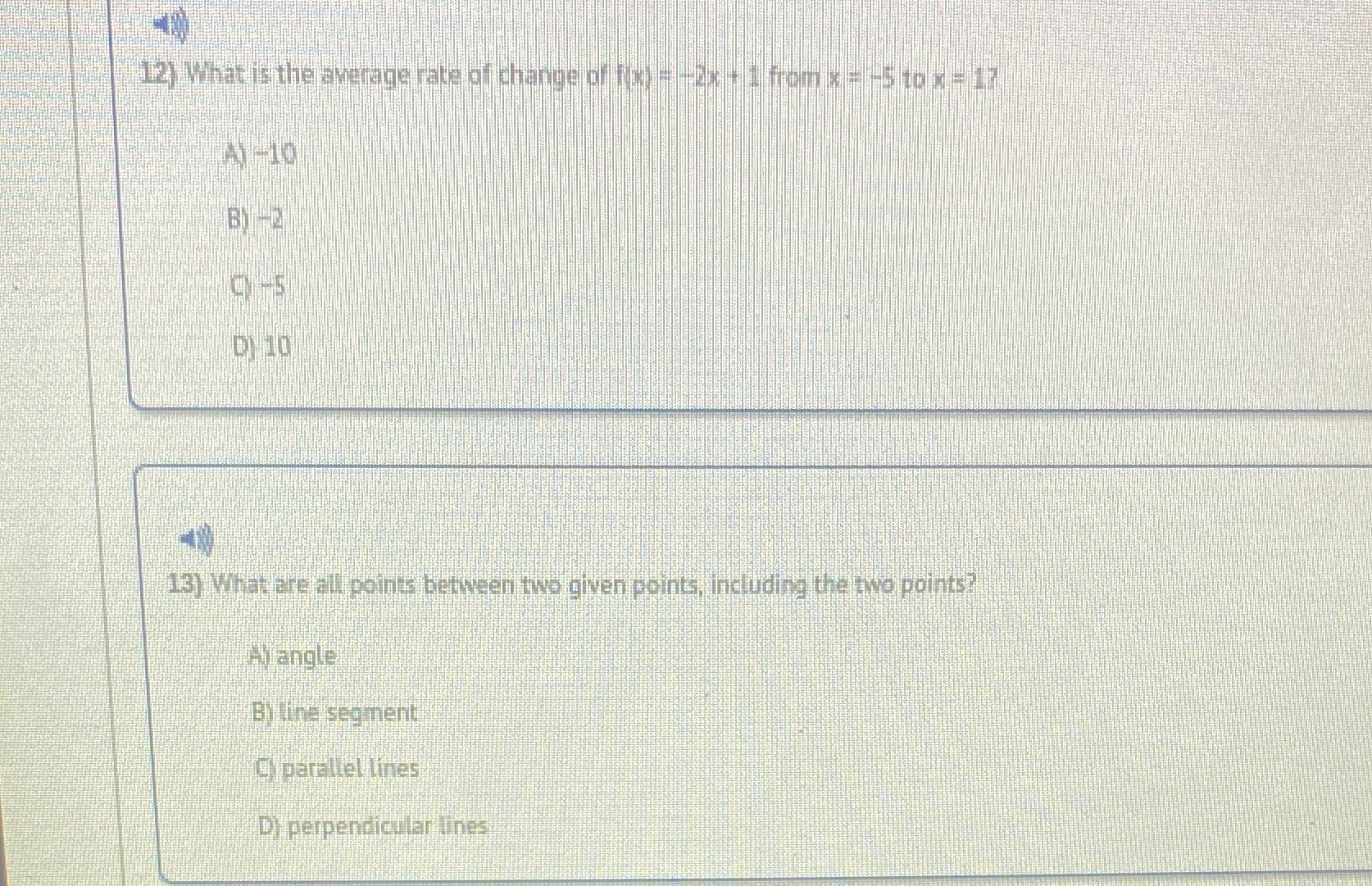 12) What is the average rate of change of fix) =-