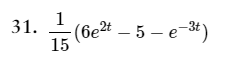 Please solve q31 Use Laplace transforms to solve