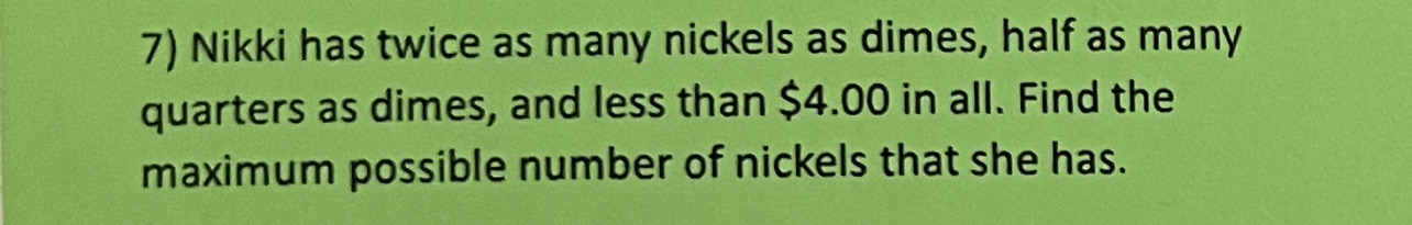 Please solve and write a detailed explanation. 7)