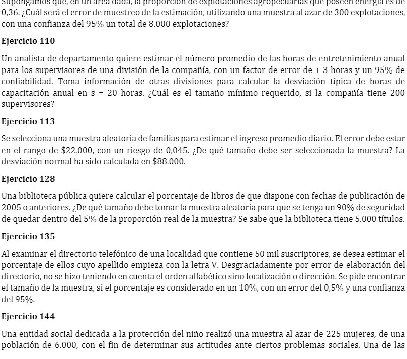 Suponigallos que, en un area dada, la proportion