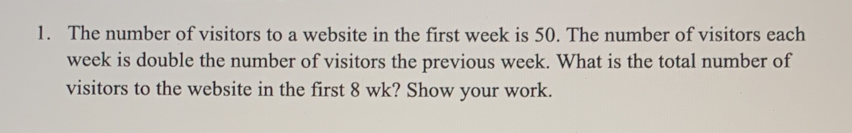 Please solve using arithmetic. 1. The number of