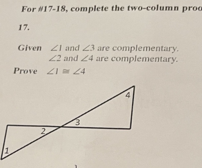 Can you help me with this 2 column proof? For