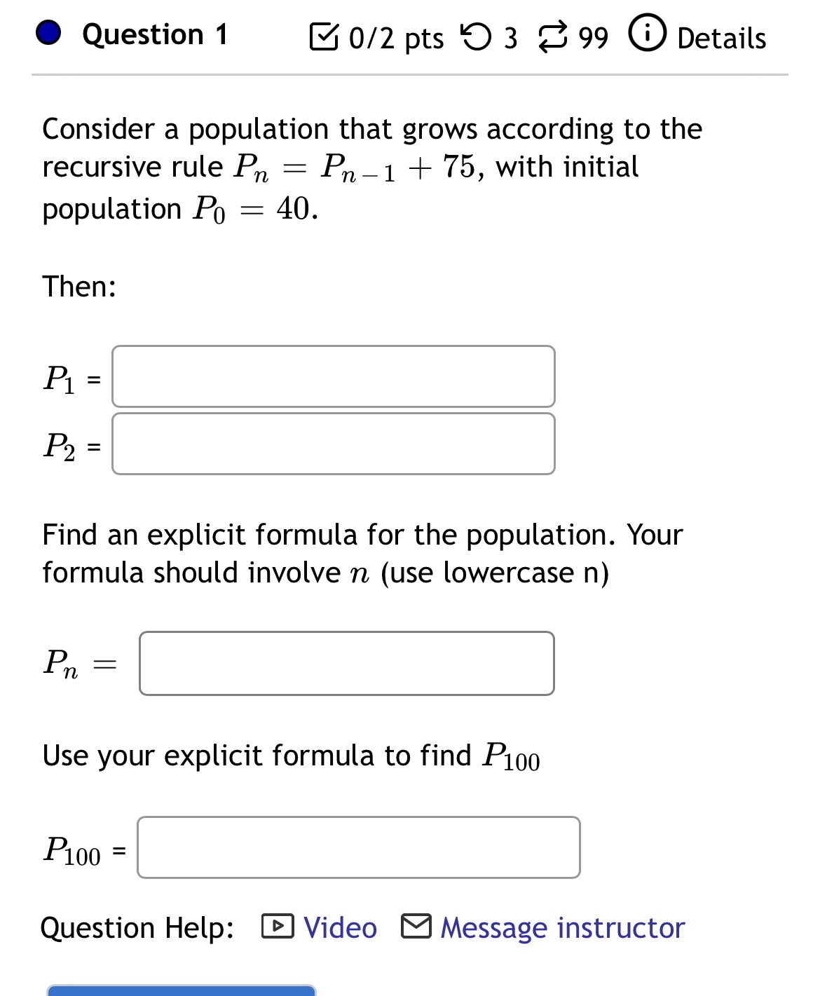0 Question 1 E 0/2 pts '0 3 8 99 (D Details