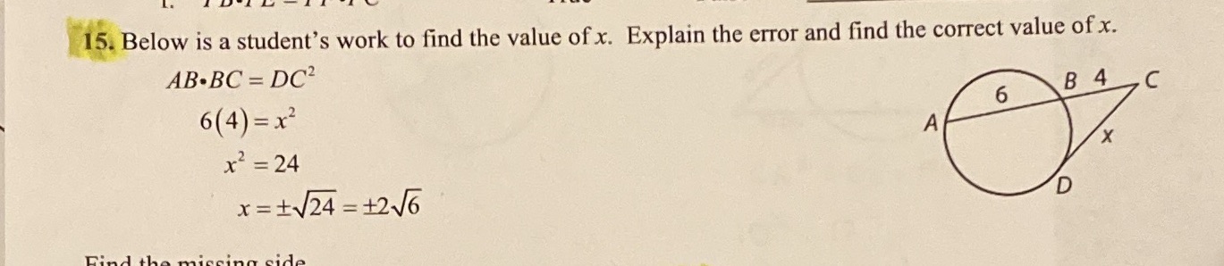 I need help on this geometry homework paper 15.