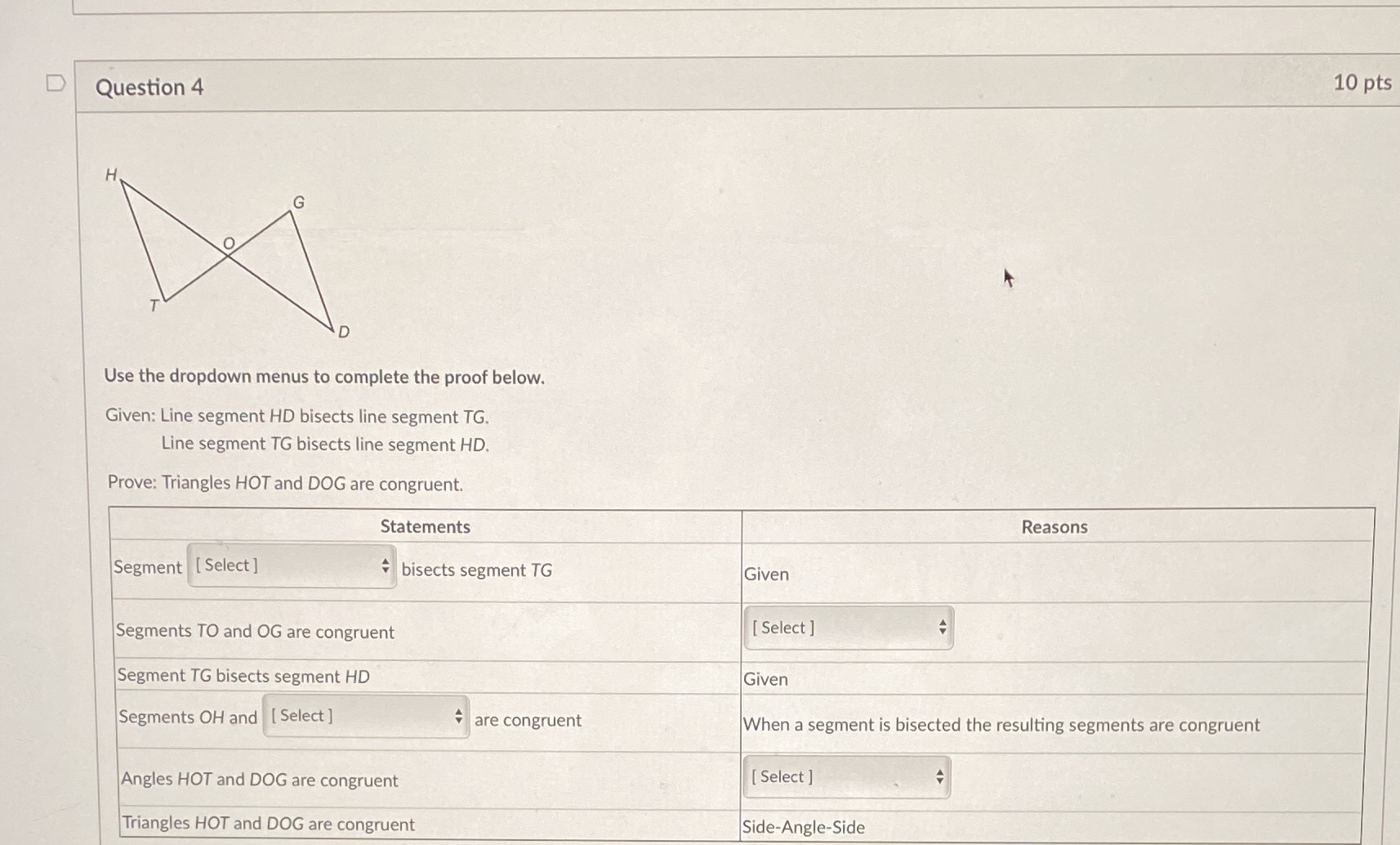 help with the selection parts D Question 4 10 pts