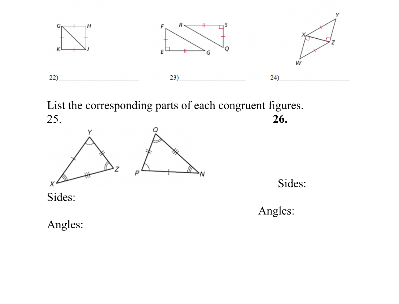 This is geometry. Identified which triangles are