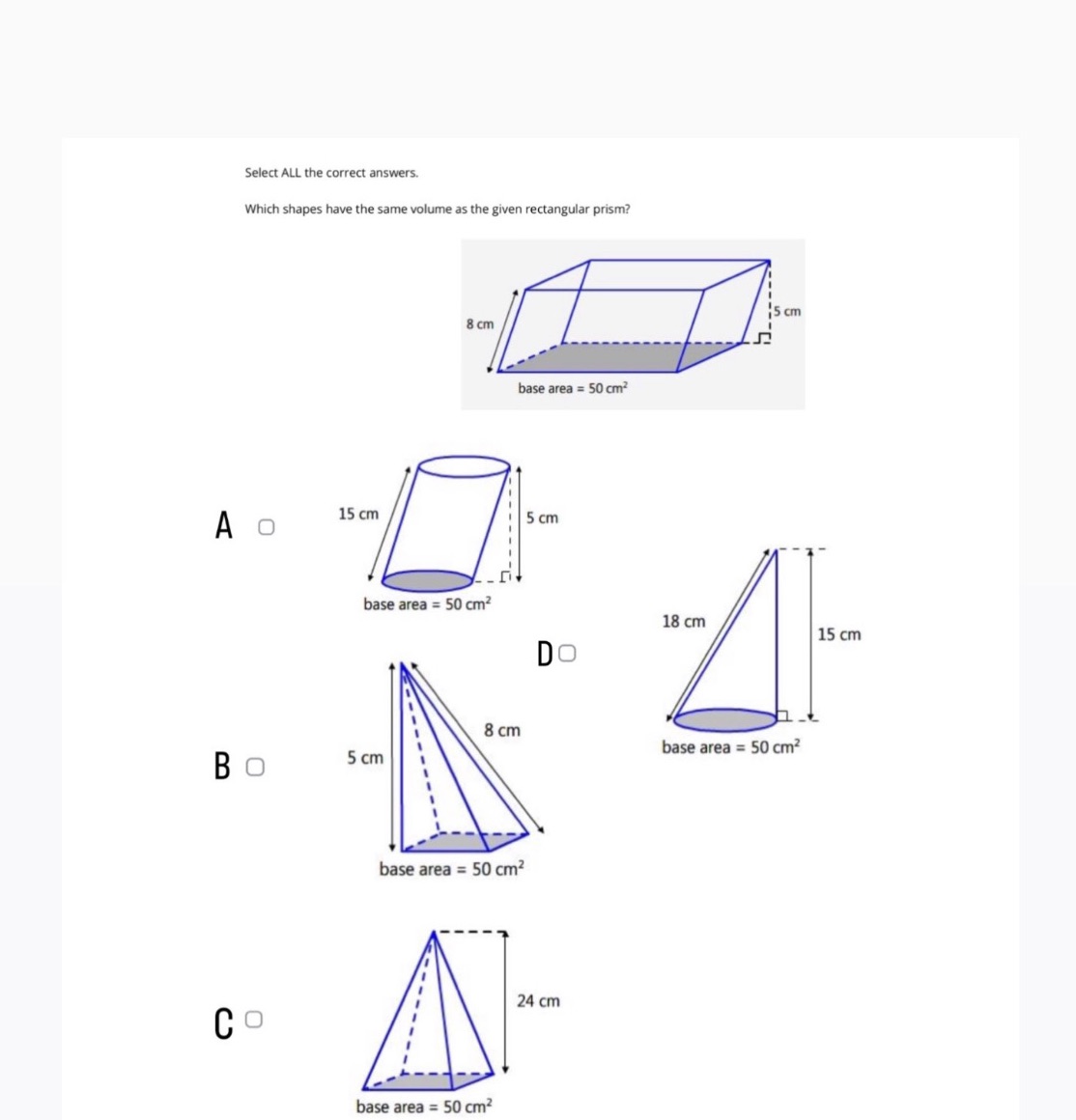 select all the correct answers. which shape has