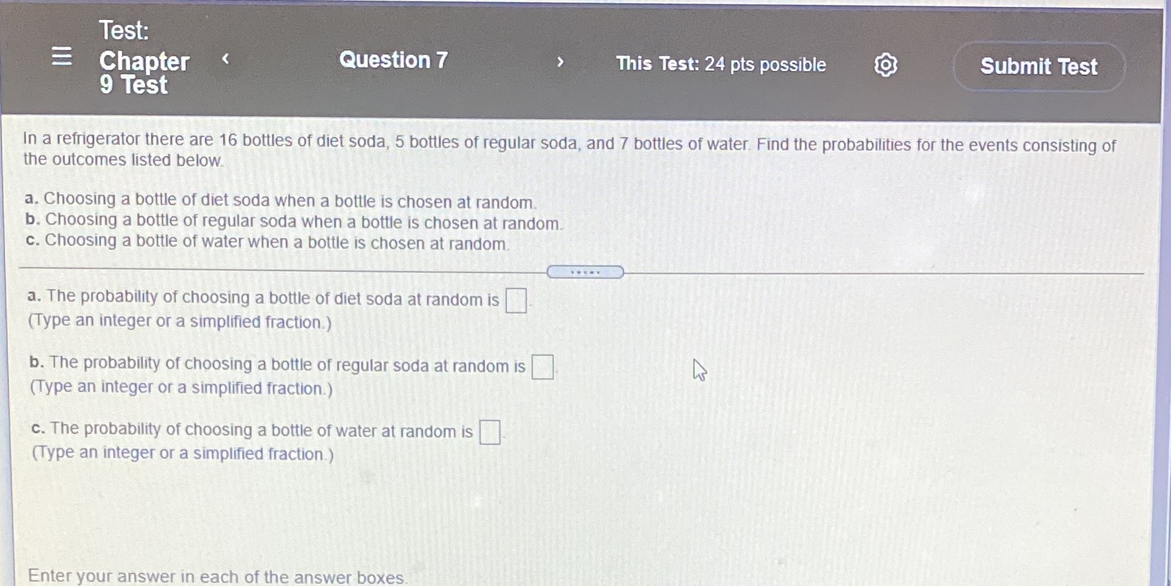 Test: E Chapter Question 7 This Test: 24 pts