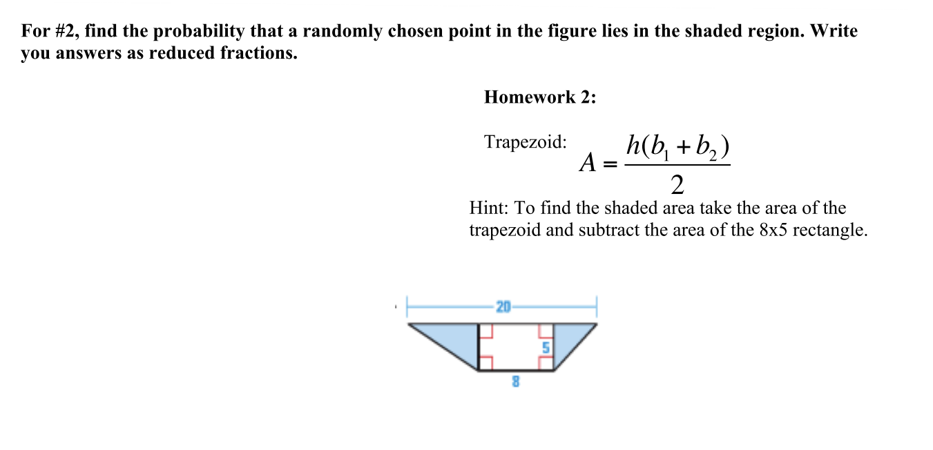 For #2, find the probability that a randomly