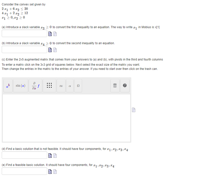 Part A Consider the convex set given by 2 :1 +