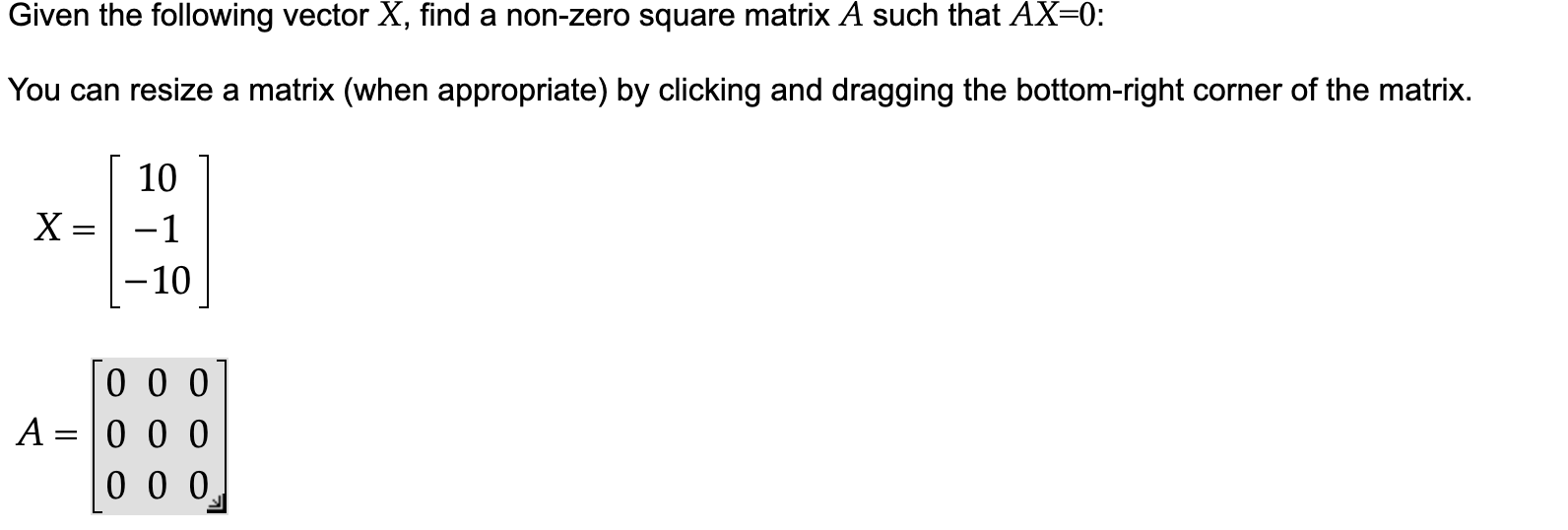 Determine the values of a for which the following