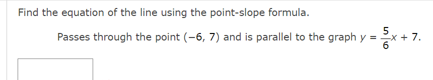 qu1: Find the equation of the line using the