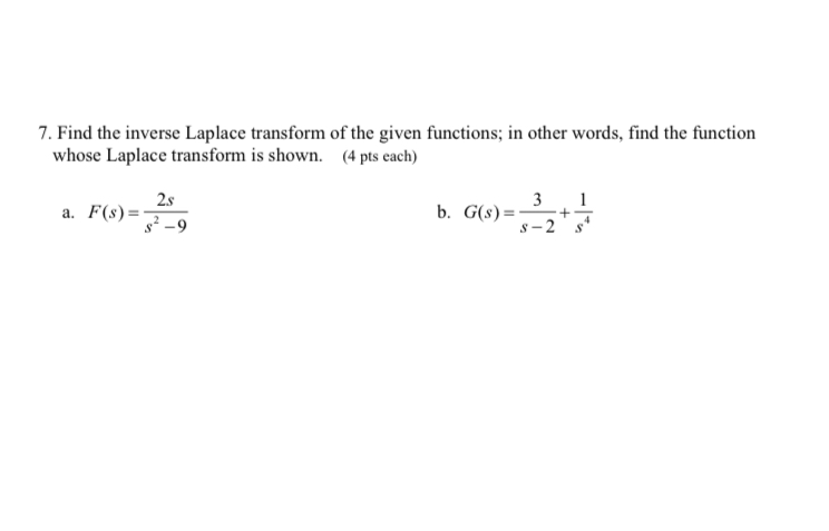Can someone help me solve a and b 7. Find the
