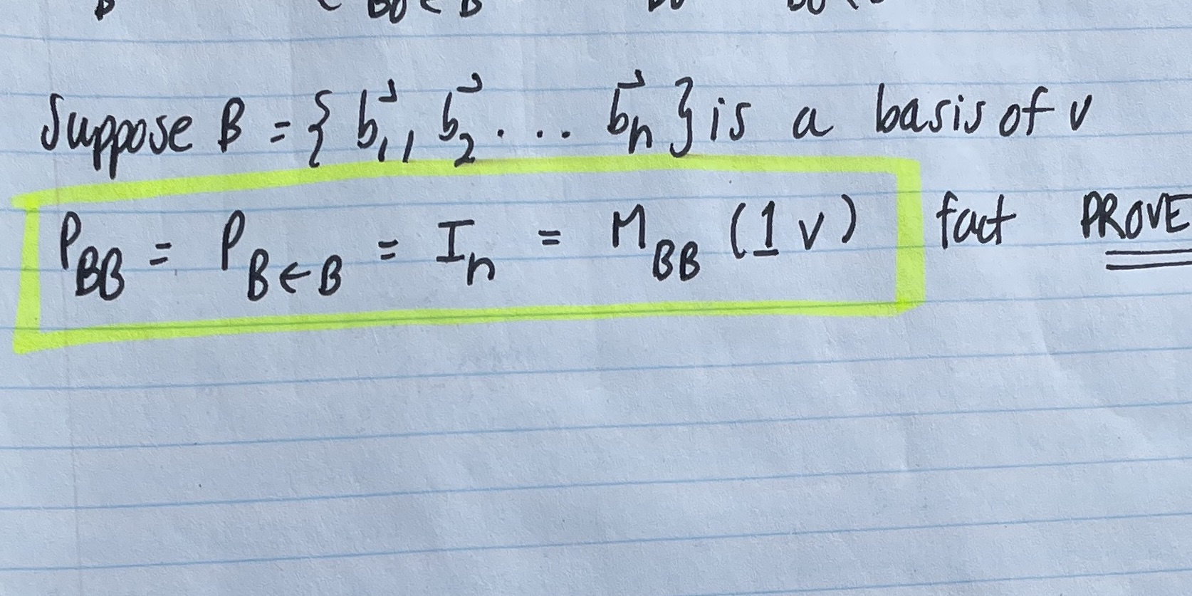 How do you Prove this DV D Suppose B = $ bi, 62.