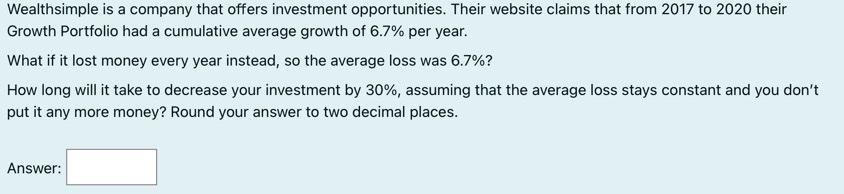 1. \fWealthsimple is a company that offers