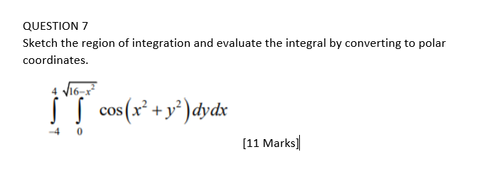 QUESTION 7 QUESTION 3' Sketch the region of
