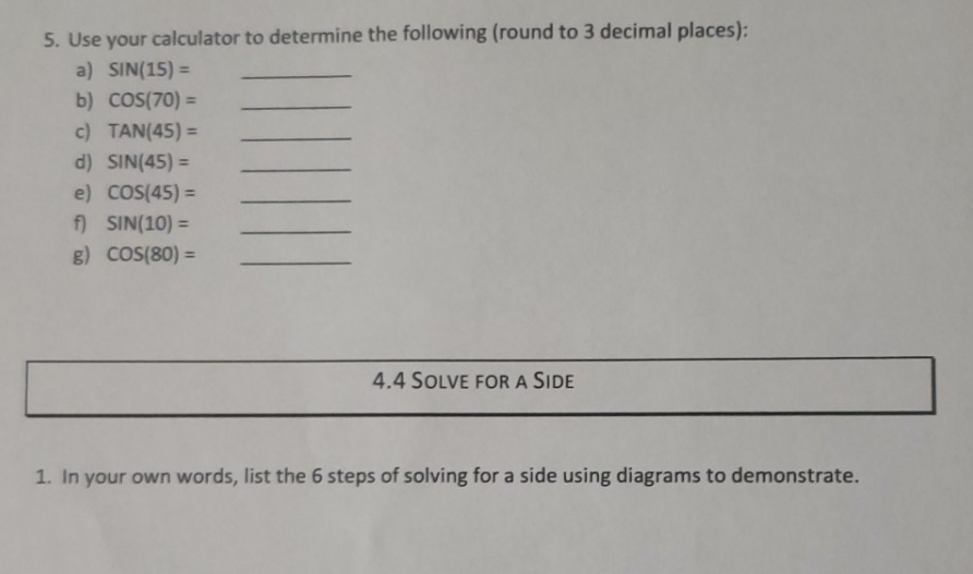 how to calculate 5 a b c d e f g & 1? 5. Use your