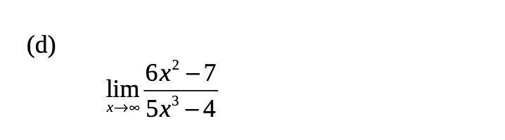 (d) 6x2 - 7 lim x- style=