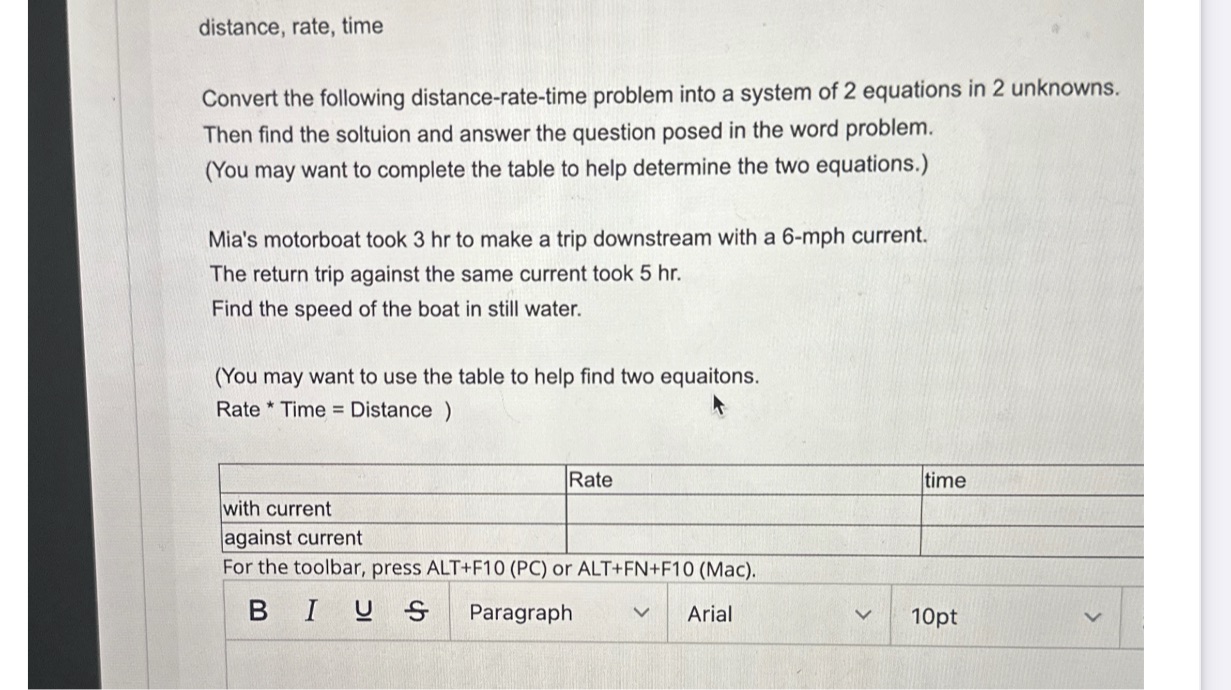 distance, rate, time Convert the following
