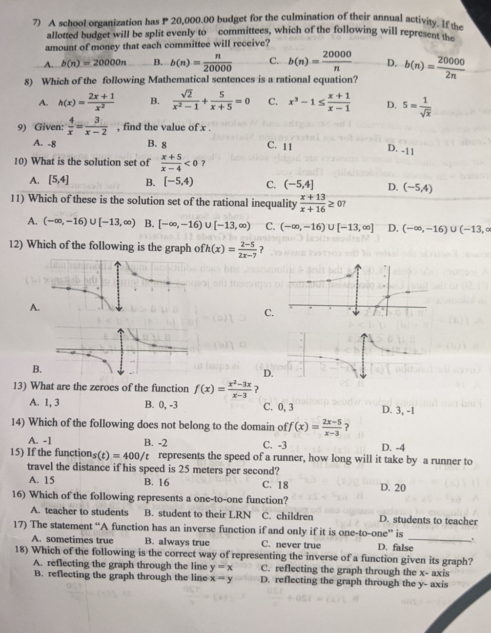 can you please answer this? A school organization