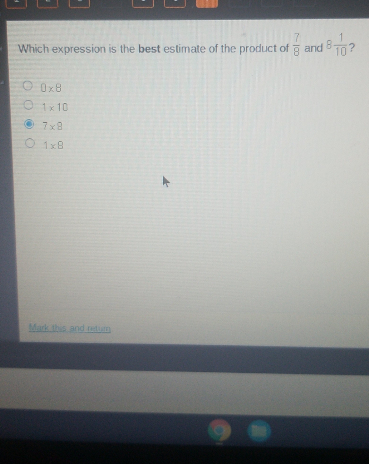 help please Which expression is the best estimate