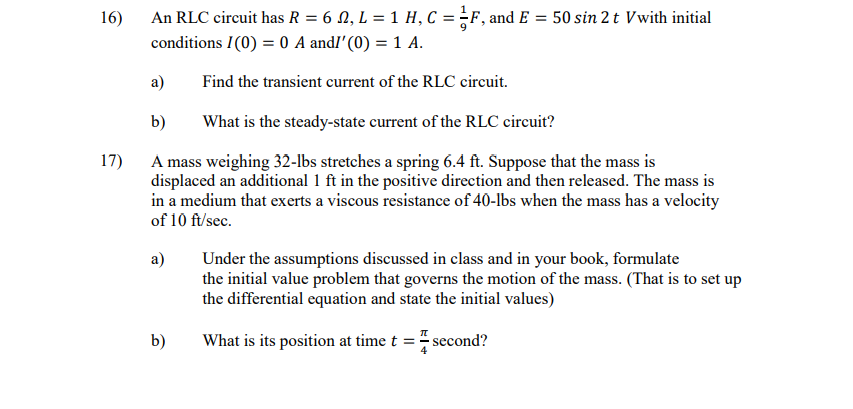 Please do both questions with clear step by step