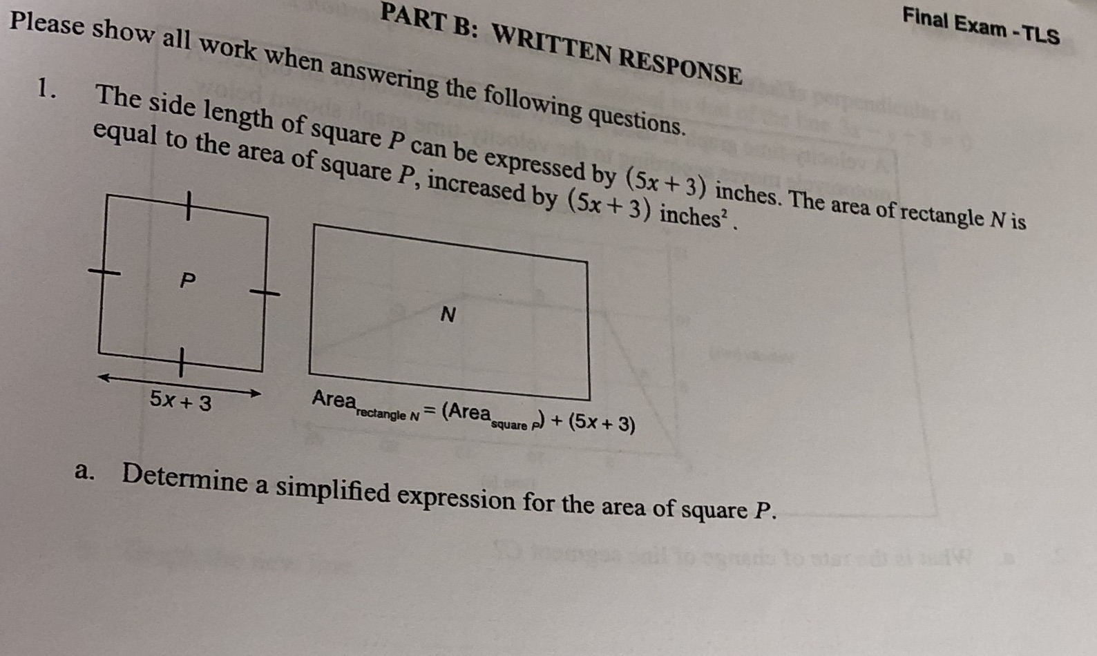 B) determine a simplified expression for the area