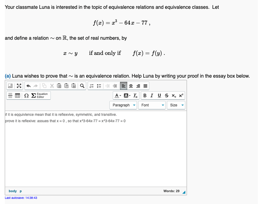 please explain this one step by step Your