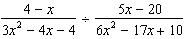Simplify X - 20 4x - 17x + 10