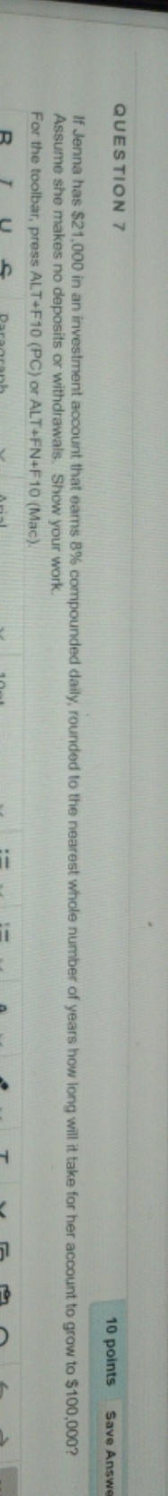 please help with this one QUESTION 7 10 points