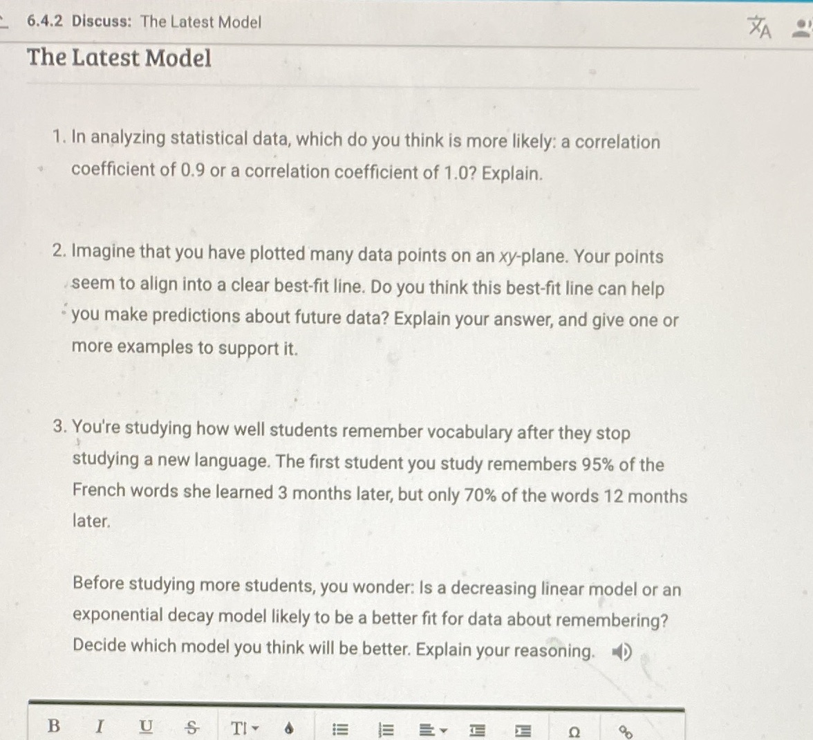 I need a simple 3 part answer '_ 6.4.2.