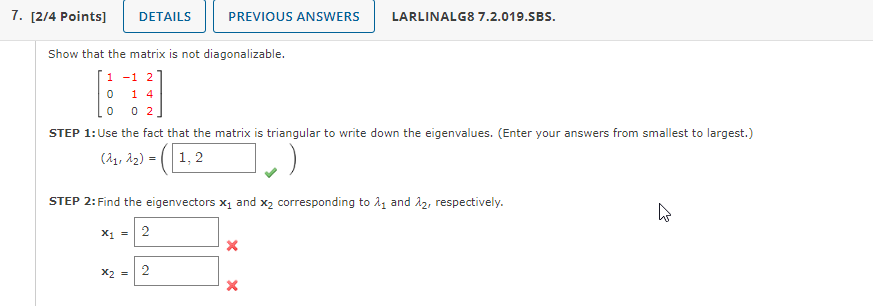 T. [21"4 Paints] DETAILS PREVIOUS ANSWERS