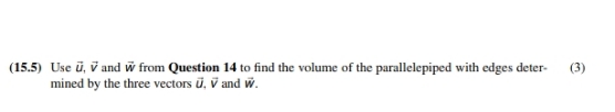 Question 14: We assume given a plane U passing by