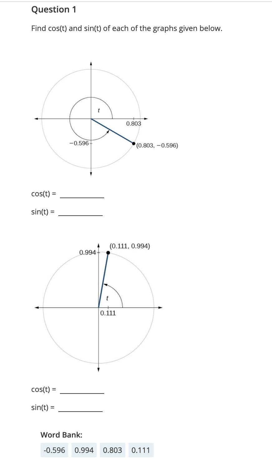 Trigonometry Determine two coterminal angles for