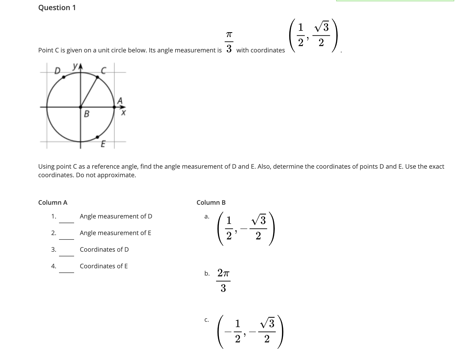 Trigonometry Determine two coterminal angles for
